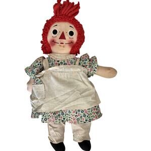 Rare Vintage 60's Knickerbocker Original Raggedy Ann Doll Cotton 16"